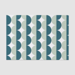 Aquamarin Light Blue Mitte Jahrhundert Moderne Wav Seidenpapier