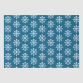 Aquamarin Light Blue White Snowflakes Weihnachten Seidenpapier