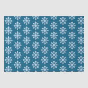 Aquamarin Light Blue White Snowflakes Weihnachten Seidenpapier