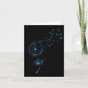 Aquamarin Lila Semicolon Dandelion Suizidverhütung Karte