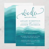 Aquamarin machen wir Watercolor Ombre Wedding