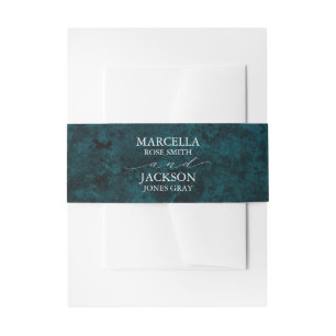 Aquamarin & marble Agate Wedding Einladungsbanderole