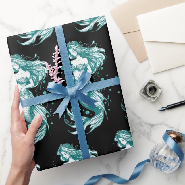 Aquamarin Mermaid Geschenkpapier (Schenken)
