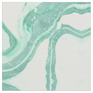 Aquamarin Minze Green Funkelnd Sequin Smoky-Marmor Stoff