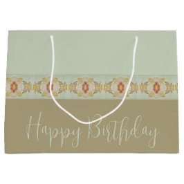 Aquamarin mit Braun und Gold Große Geschenktüte