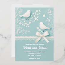 Aquamarin mit romantischer Hochzeit und Vogelhochz