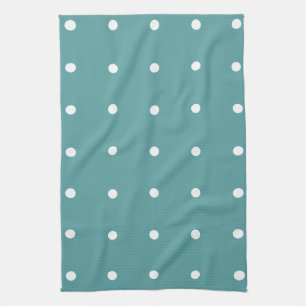 Aquamarin mit White Polka Dots Küchentuch