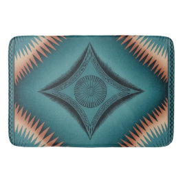 Aquamarin Navajo Peach Sunburst Badematte