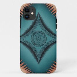 Aquamarin Navajo Peach Sunburst Case-Mate iPhone Hülle