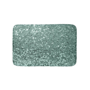 Aquamarin Ocean Blue Aqua Glitzer Sequin Luxus Badematte