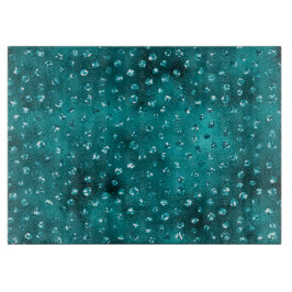 Aquamarin Ombre Glam Glitzer Polka Dots Muster Schneidebrett
