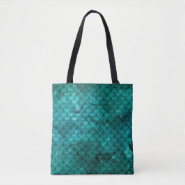 Aquamarin Ombre Glam Mermaid Scales Muster