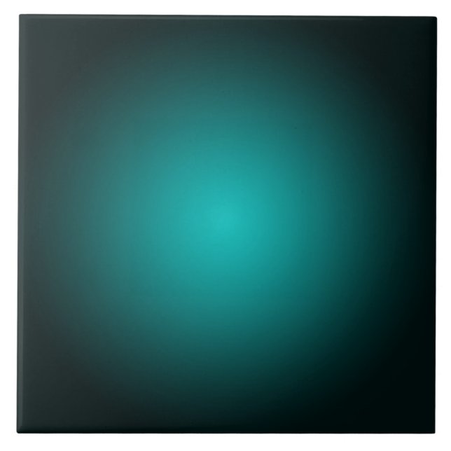 Aquamarin Ombre Green Gradient Modern Minimalistis Fliese (Vorderseite)