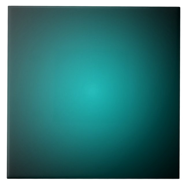 Aquamarin Ombre Green Gradient Modern Minimalistis Fliese (Vorderseite)