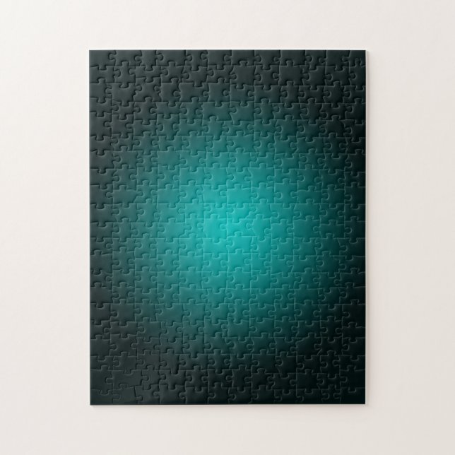Aquamarin Ombre Green Gradient Modern Minimalistis Puzzle (Vertikal)