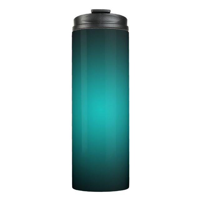 Aquamarin Ombre Green Gradient Modern Minimalistis Thermosbecher (Vorderseite)