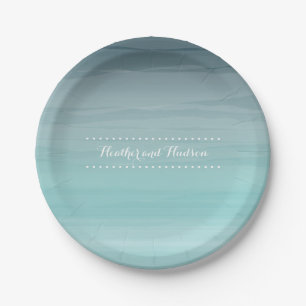 Aquamarin Ombré Wedding Pappteller