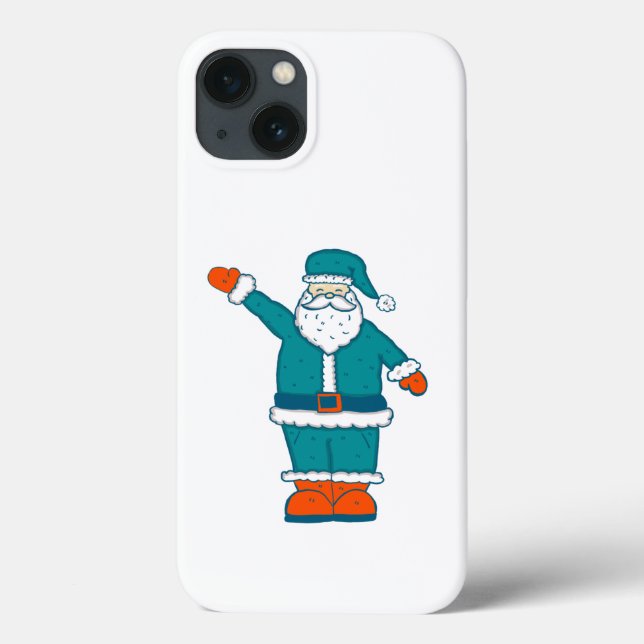 aquamarin-orange-Weihnachtslieder Case-Mate iPhone Hülle (Rückseite)