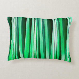 Aquamarin Ozean-Streifenmuster Zierkissen