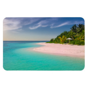 Aquamarin Ozean Tropischer Strand Szene Magnet