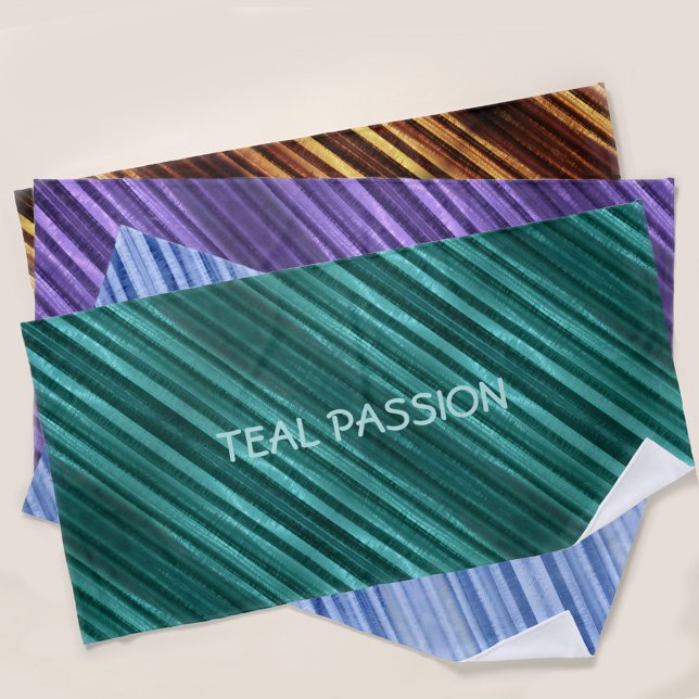 Aquamarin Passion Diagonal gestreift Personalisier Strandtuch (Von Creator hochgeladen)