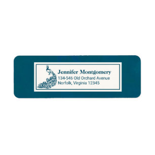 Aquamarin Peacock Fett Stilvolles Art Deco Design