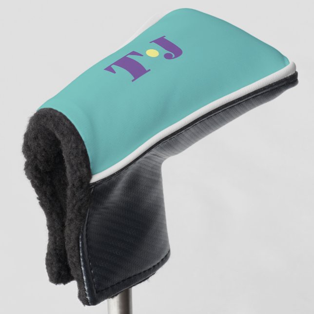Aquamarin Personalisiert Golf Headcover (3/4 Vorderseite)