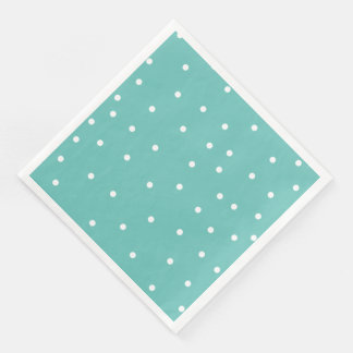 Aquamarin Polka Dot Muster Minimalistisch Serviette