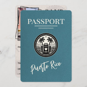 Aquamarin Puerto Rico Passport Save The Date