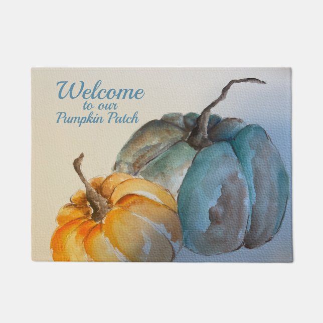 Aquamarin Pumpkin Door Mat Fußmatte (Vorderseite)