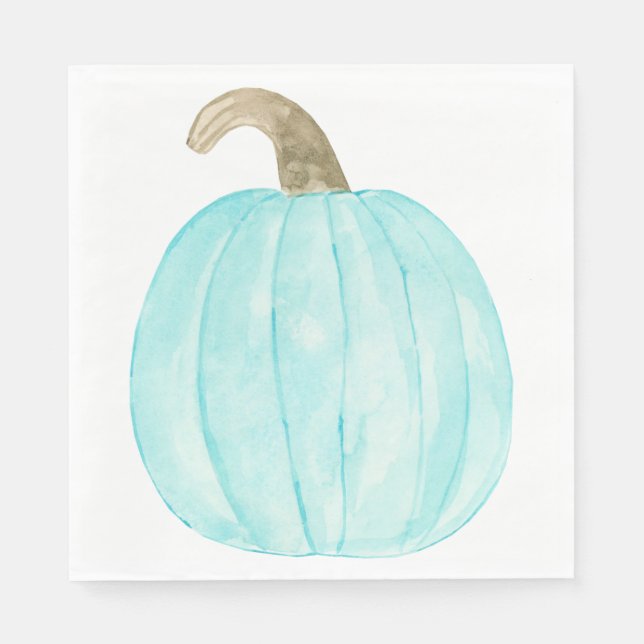 Aquamarin Pumpkin Paper Napkins Serviette (Vorderseite)