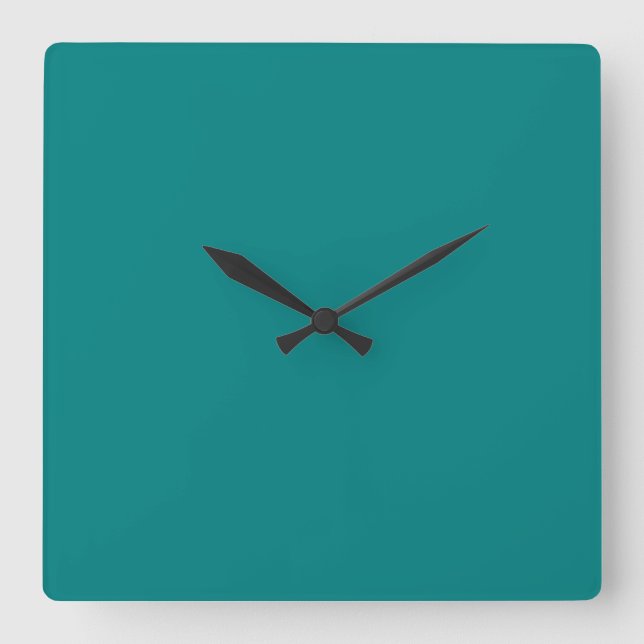 Aquamarin Quadratische Wanduhr (Vorderseite)