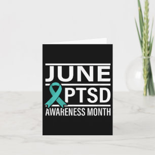 Aquamarin Ribbon June Ptsd Aufklärungsmonat Karte