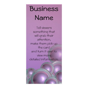 Aquamarin Ringed Lila Bubble Abstrakt Werbekarte