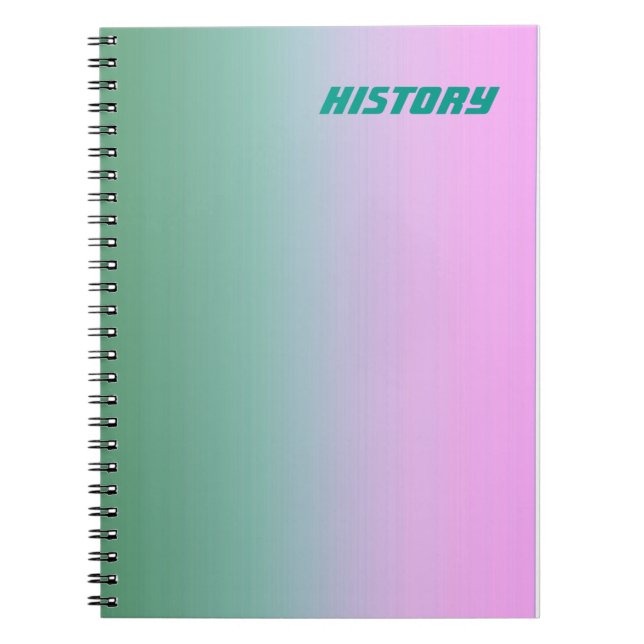 Aquamarin rosa Betreff/Name-Notebook Notizblock (Vorderseite)
