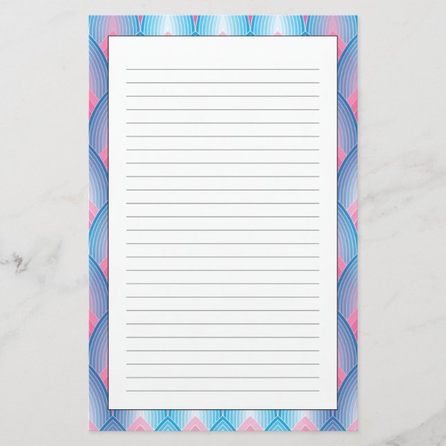 Aquamarin-rosa-Petrischale Briefpapier (Vorderseite)