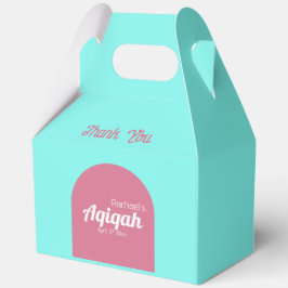 Aquamarin rosa Solid Color Schlicht, Aqiqah Baby D Geschenkschachtel