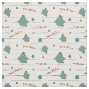 Aquamarin & Rostgarn Hühner-Champion Stoff