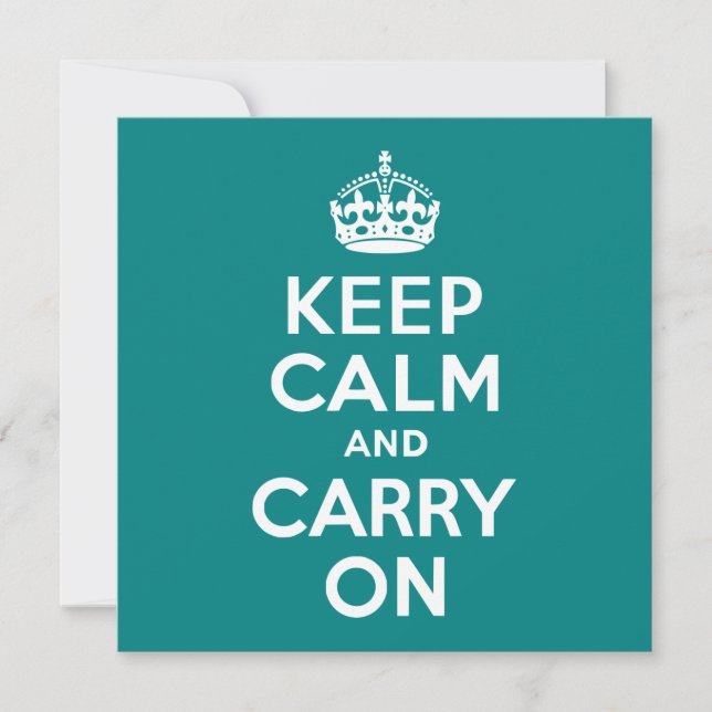 Aquamarin ruhig bleiben und weiterfahren (Vorderseite)