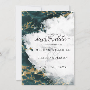 Aquamarin Sapphire Watercolor Geode BarefootBride™