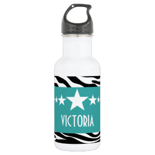 Aquamarin Sassy Star Zebra Trinkflasche