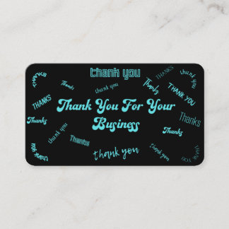 Aquamarin/schwarz, individuell anpassbar. Vielen D Visitenkarte