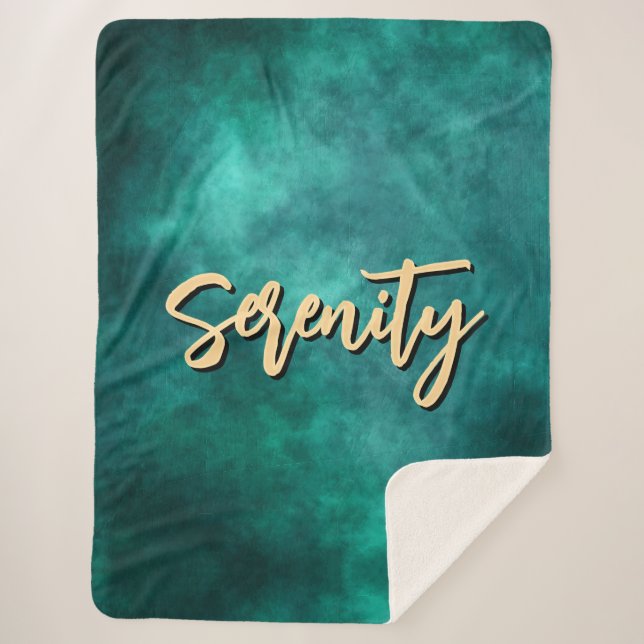 Aquamarin Serenity Sherpa Blanket Sherpadecke (Vorderseite)