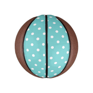 Aquamarin Sky Polka Dot Mini Basketball