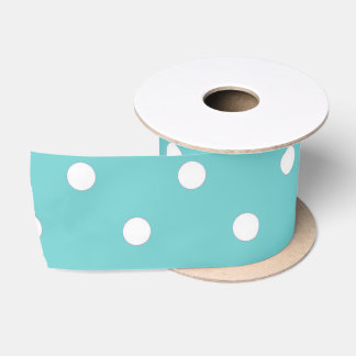 Aquamarin Sky Polka Dot Ribbon Satinband