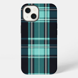 Aquamarin Tartan Chic iPhone 13 Hülle