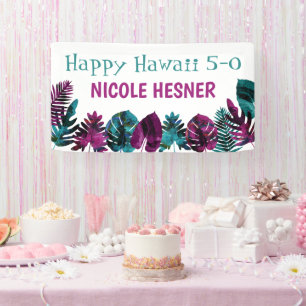 Aquamarin, Tropical Berry Pink Hawaii 5-0 50. Banner