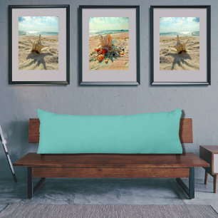 Aquamarin Türkis Aqua Blau Kissen in kräftigen Far