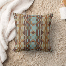 Aquamarin Türkis blau Orange Brown Tribal Art