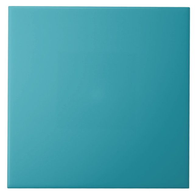 Aquamarin Türkis Blau Solid Color Fliese (Vorderseite)
